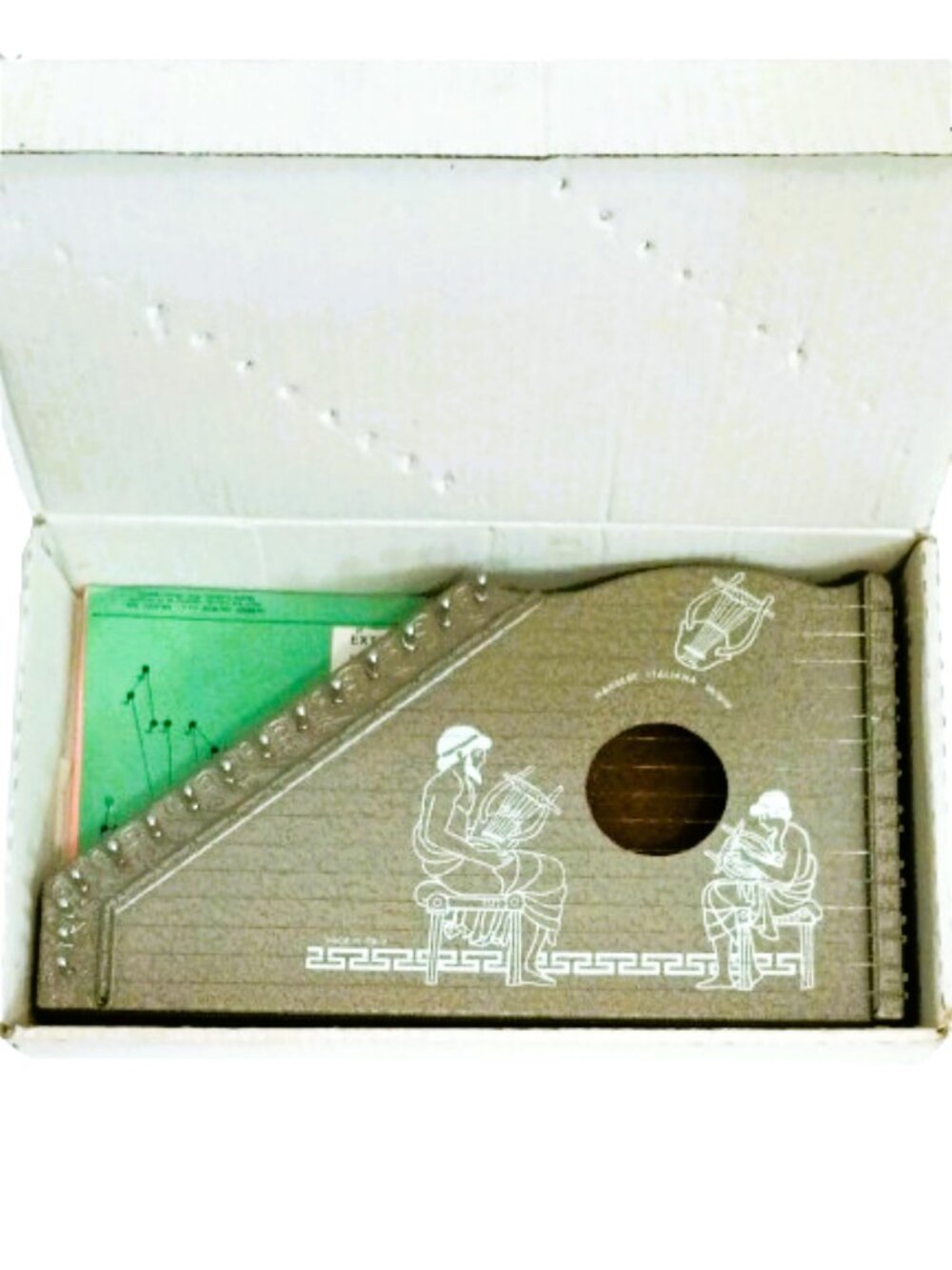 Vintage Harbert Italiana Zither Jr Folk Lap Harp String Instrument Music Sheets